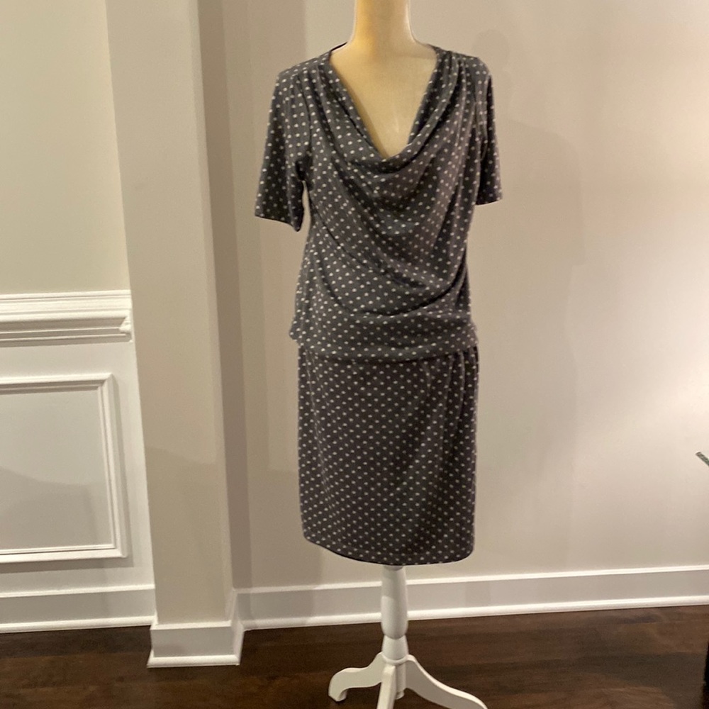 Two piece skirt and blouse.